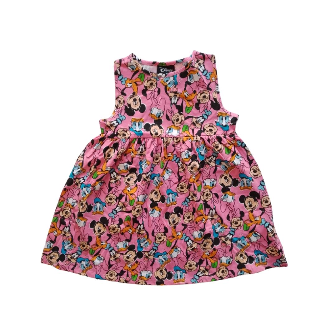Pink cotton Mickey Dress