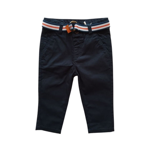 Navy Chino with Tri Color Belt