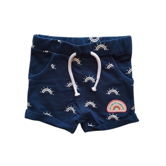 Navy Cotton Short