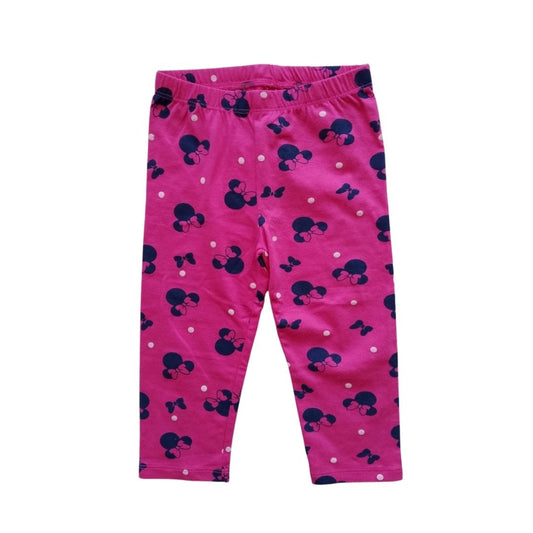 Fuschia Cotton legging Minnie Mouse