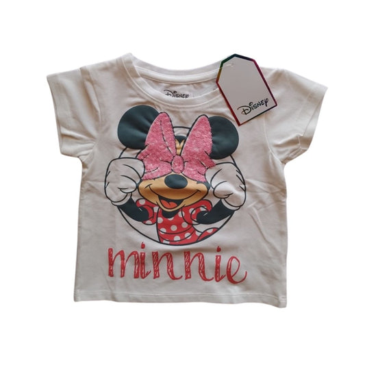 White Tshirt with Minnie Mouse Face